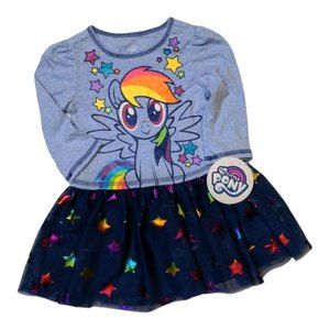 My Little Pony Toddler Girls Tutu Dress Rainbow Dash 3T Blue
